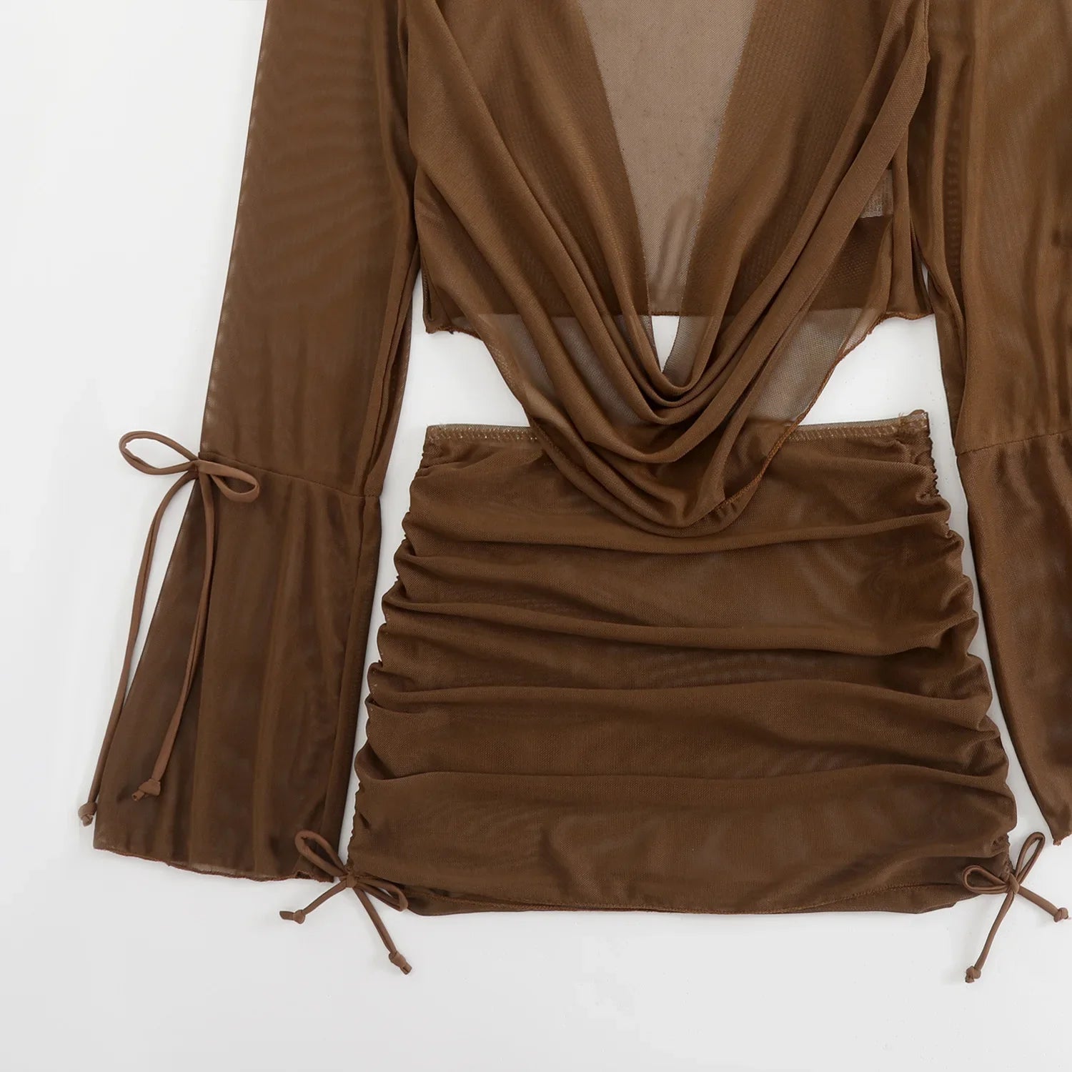 Sexy branco preto 4 peça conjuntos de biquinis feminino manga longa malha cobrir saia maiô praia férias banho biquini