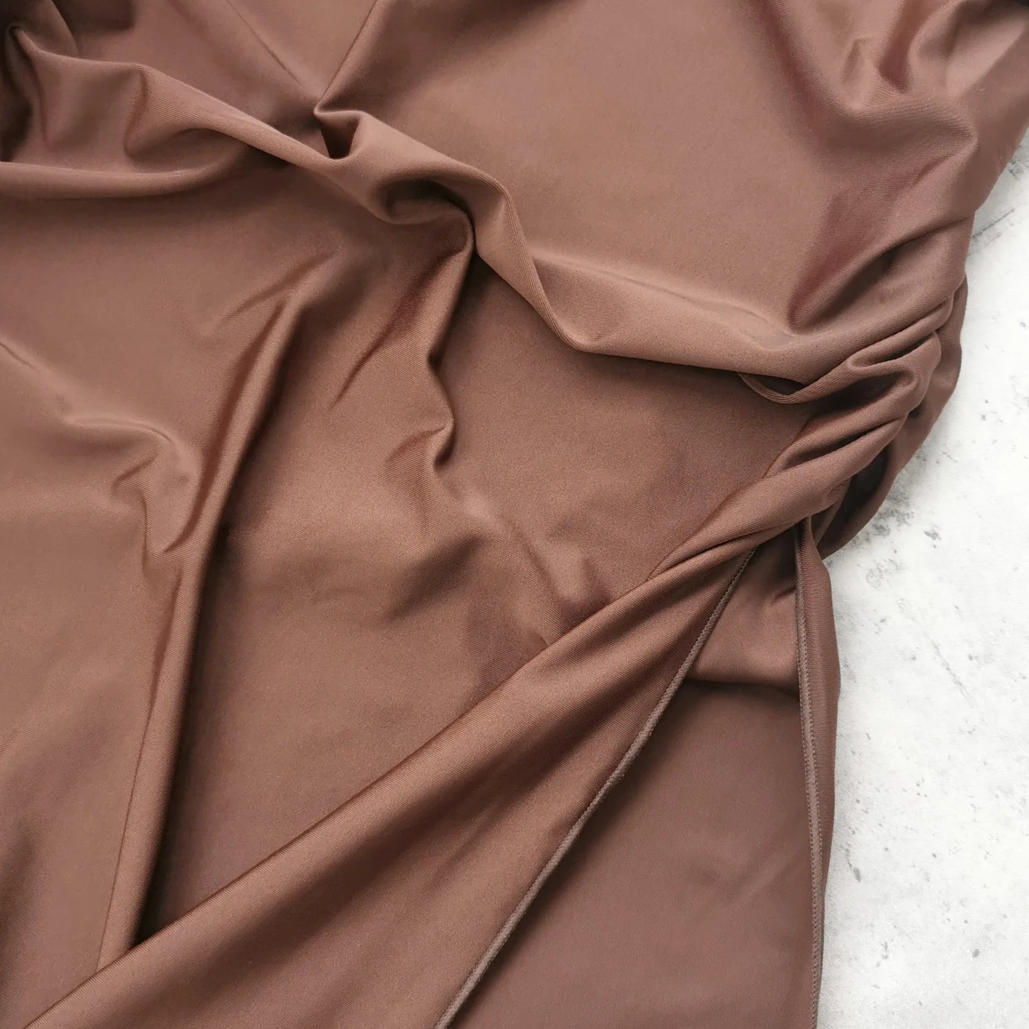 Mulheres café plissado saia longa 3 peça conjunto de biquíni 2025 push up underwire sutiã tanga maiô praia férias maiô